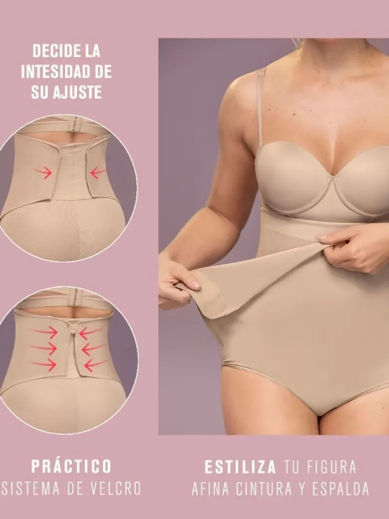 Braga faja alta postparto y postquirúrgica con laterales en velcro Leonisa 012885