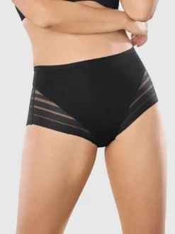 Braga faja clásica con control moderado de abdomen y bandas en tul Leonisa 012903