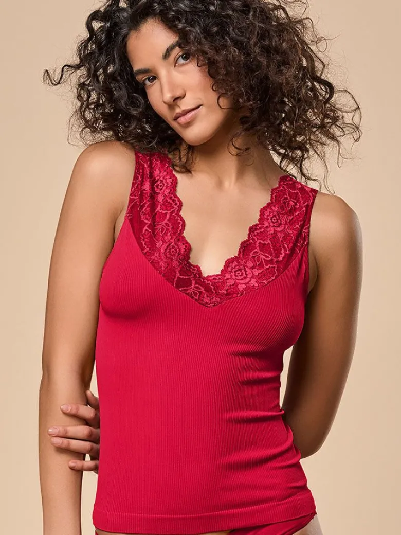 Camiseta mujer Focenza Canotta Belen 18214 Rojo
