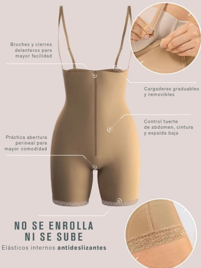 Faja pantalon alta tipo short de control fuerte levanta glúteos Leonisa 018486