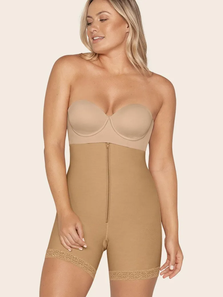Faja pantalon alta tipo short de control fuerte levanta glúteos Leonisa 018486
