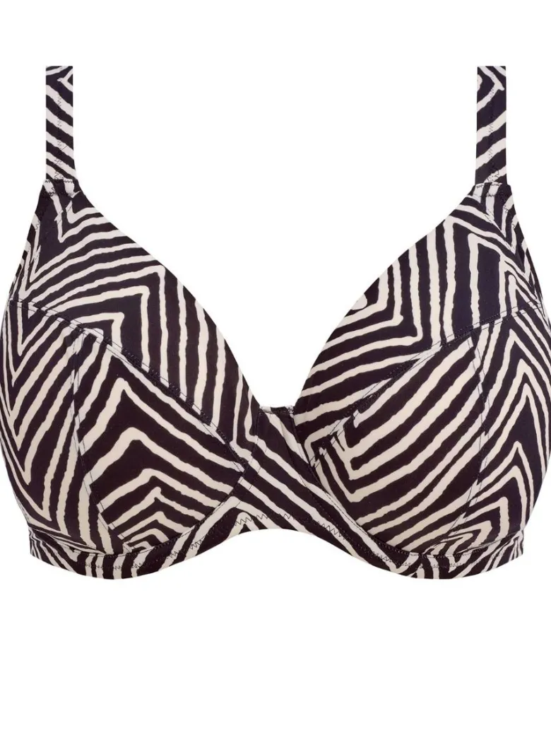Parte de arriba Bikini Elomi Swim Fiji Falls Plunge con aros Black