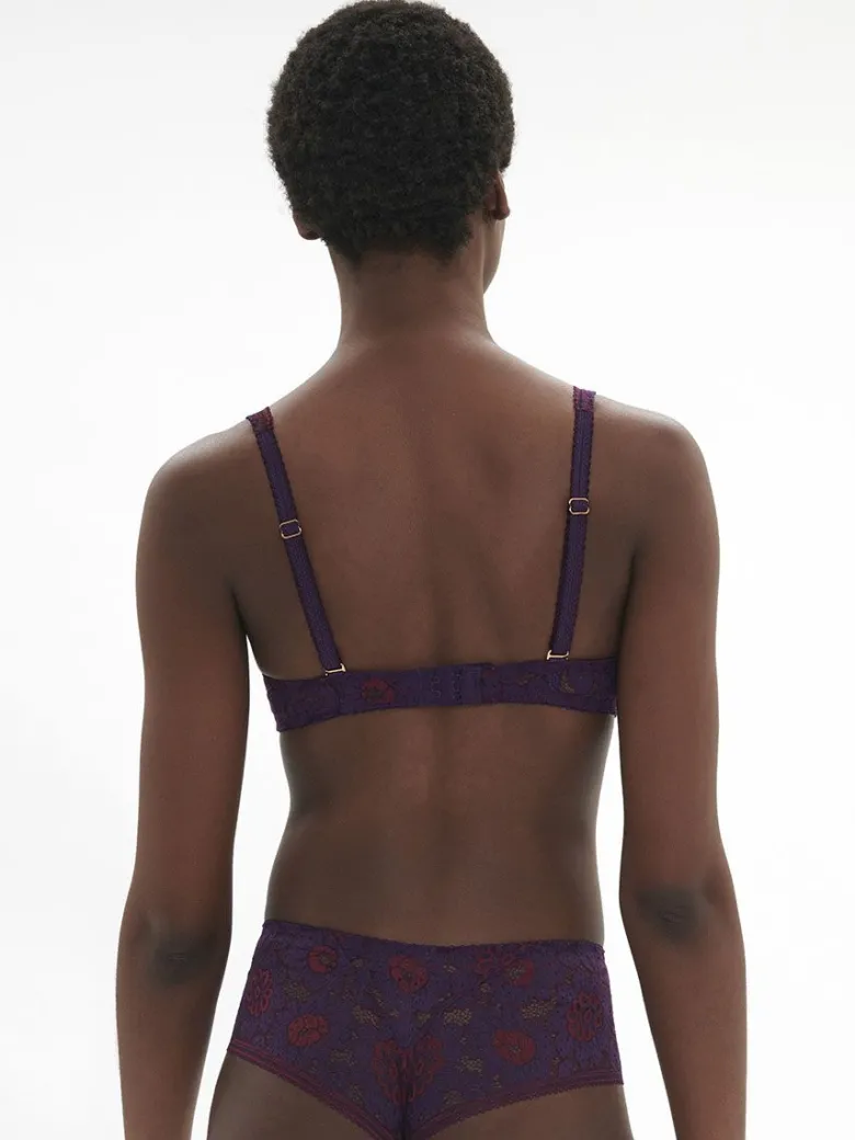 Sujetador sin aros Simone Perele Festive Bralette 1E1250 Violet Euphoria